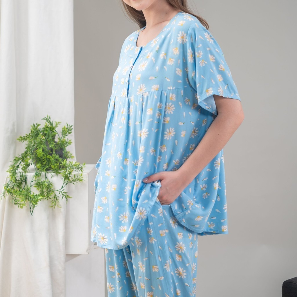 Oriana Sleepwear Piyama Pendek Oneset Daisy Series