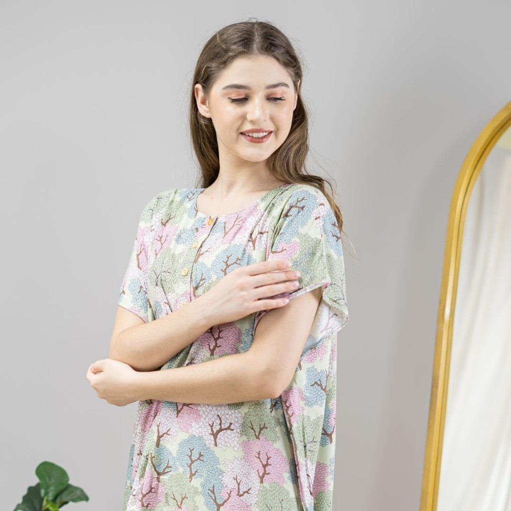 Oriana Homewear Daster Pendek Busui Kaftan Clover Series