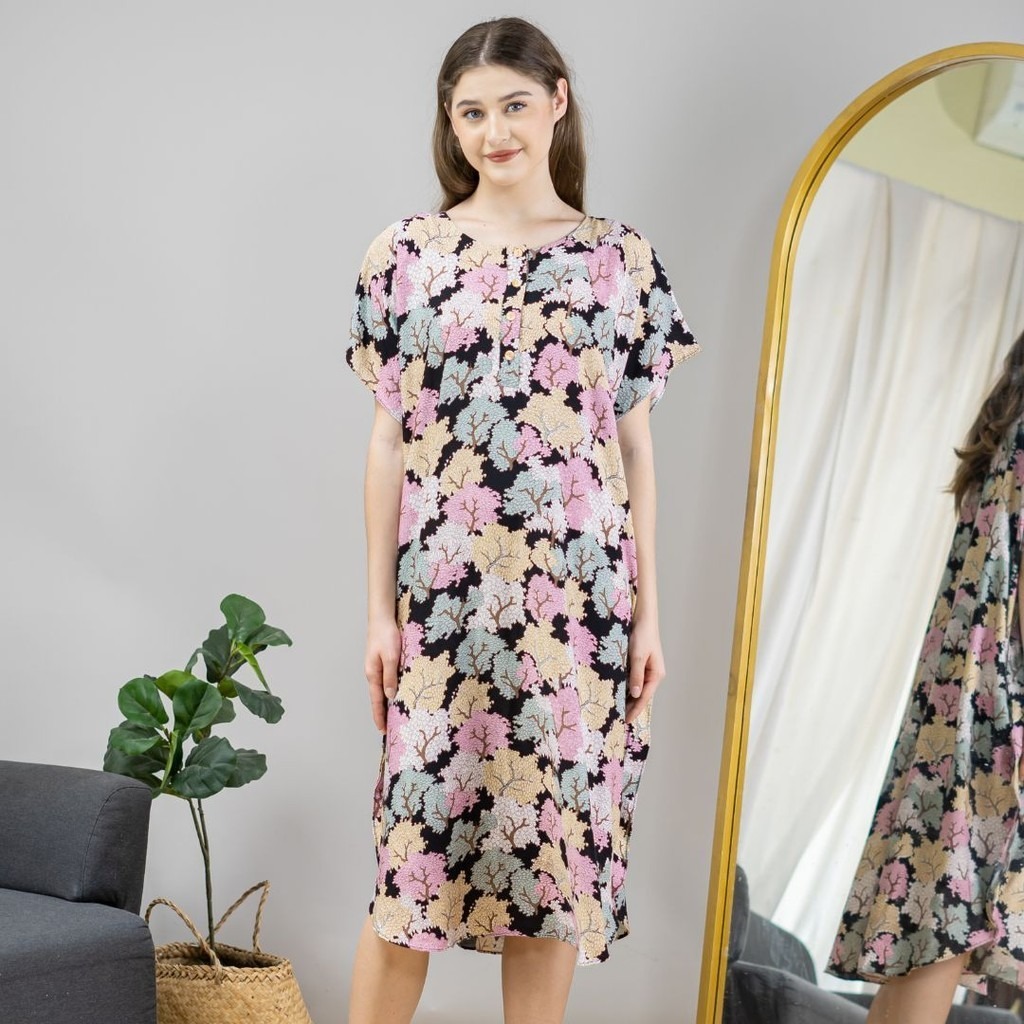 Oriana Homewear Daster Pendek Busui Kaftan Clover Series