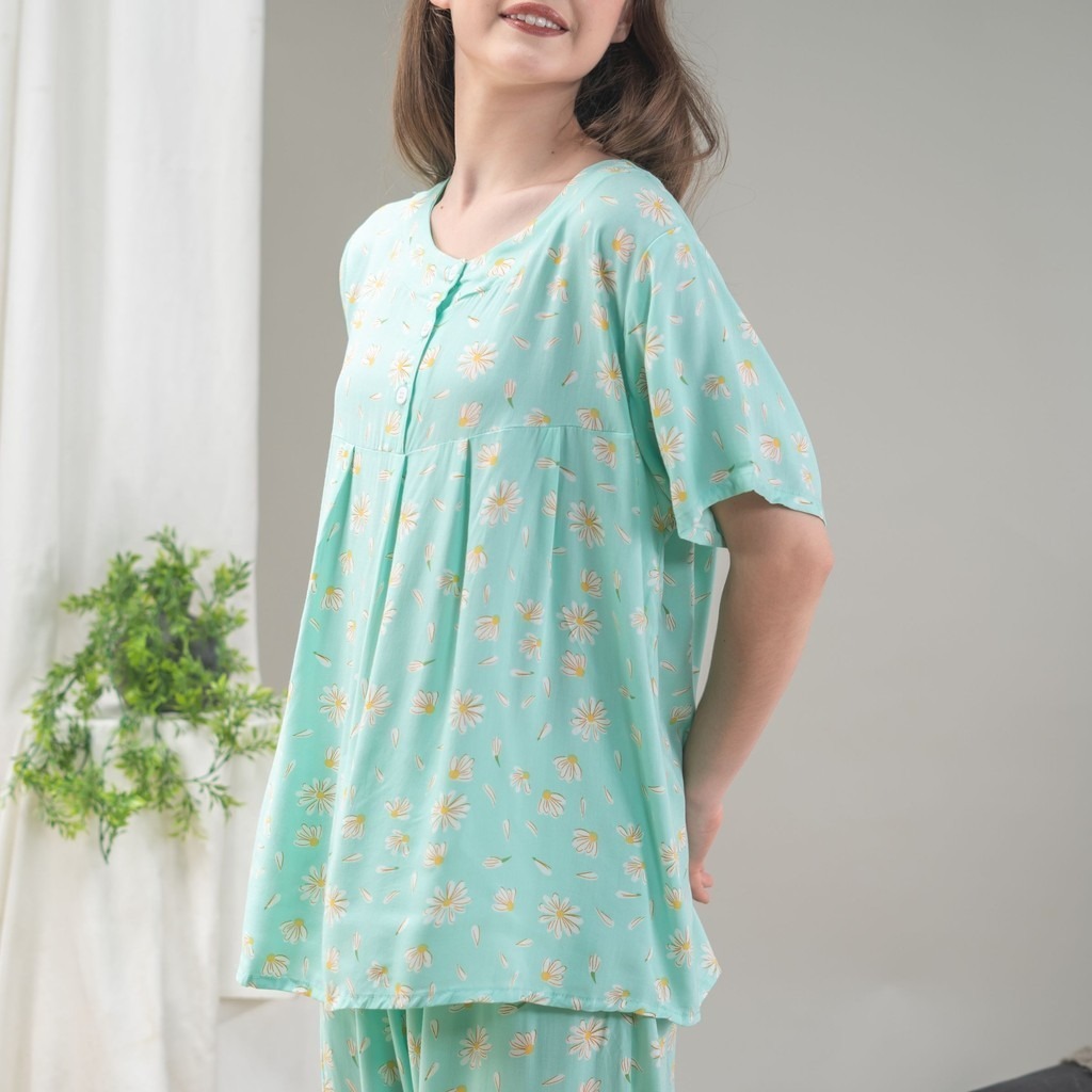Oriana Sleepwear Piyama Pendek Oneset Daisy Series