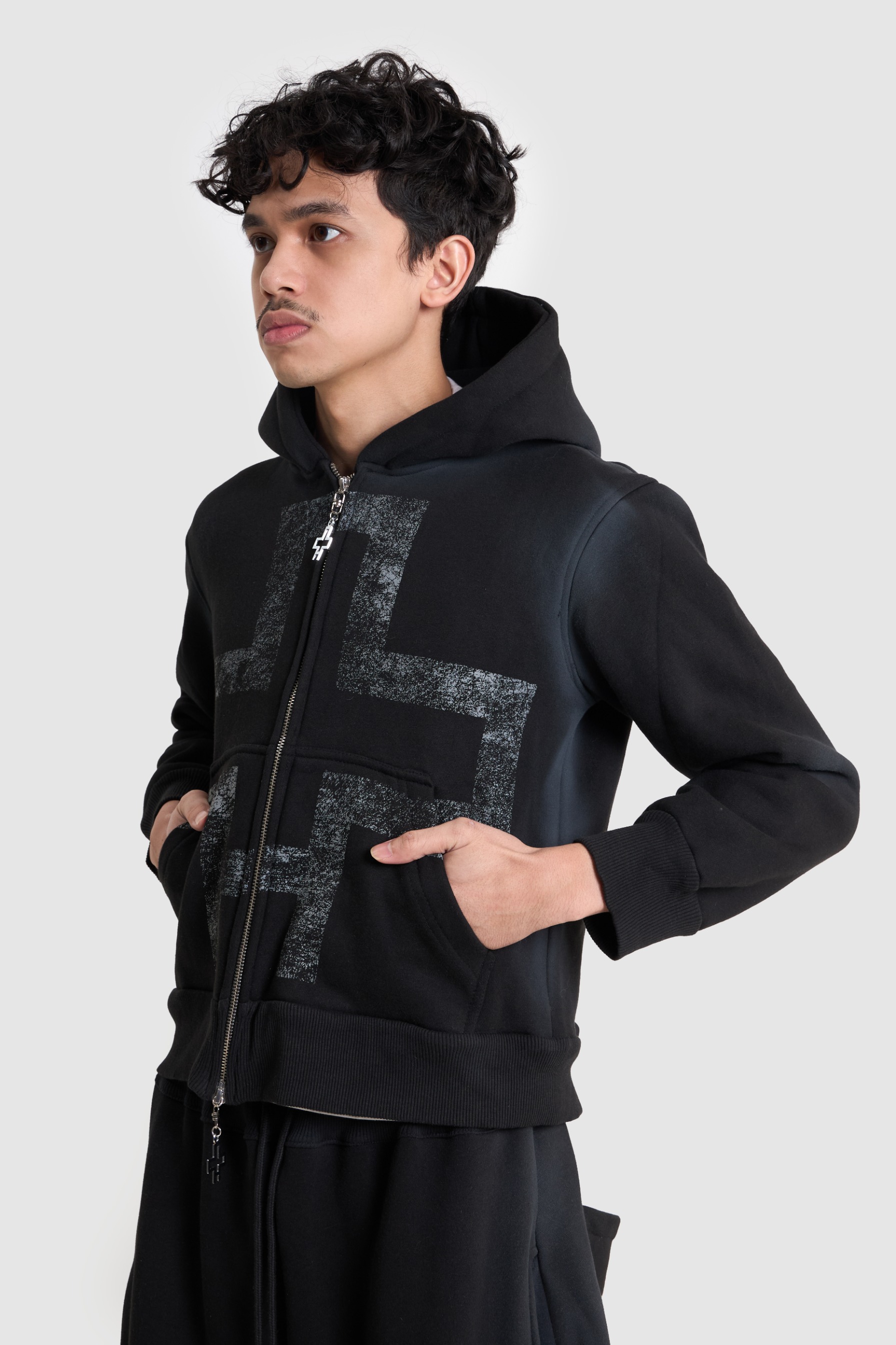 Cross Black Hoodie