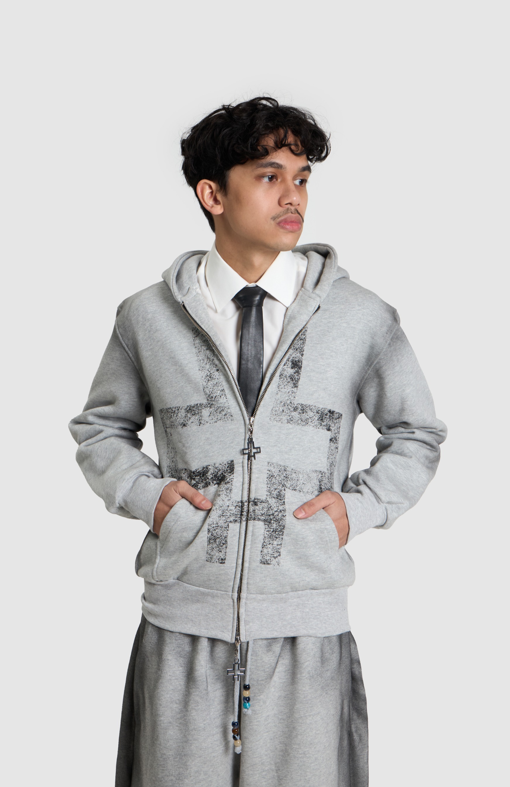 Cross Grey Hoodie