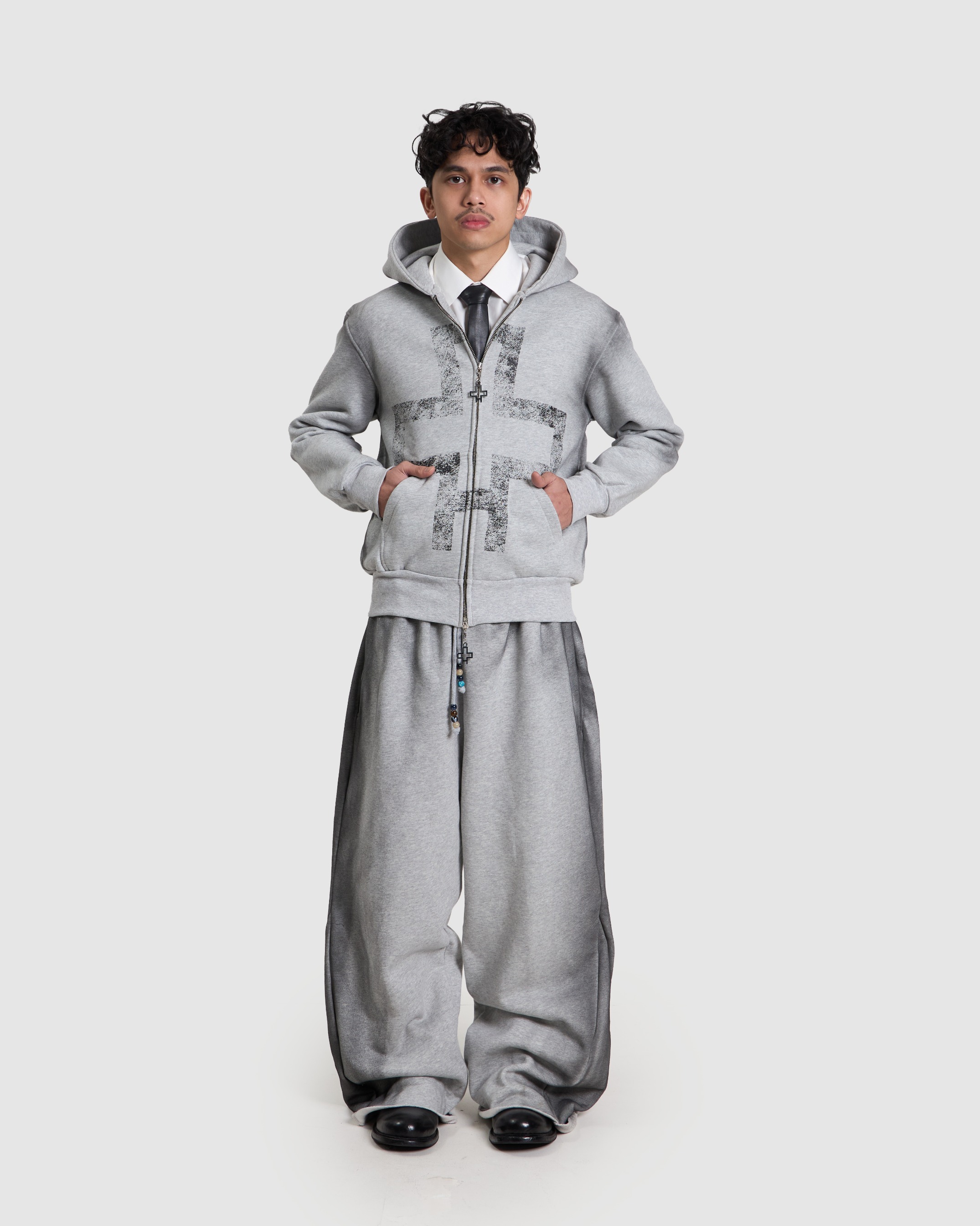 Cross Grey Hoodie