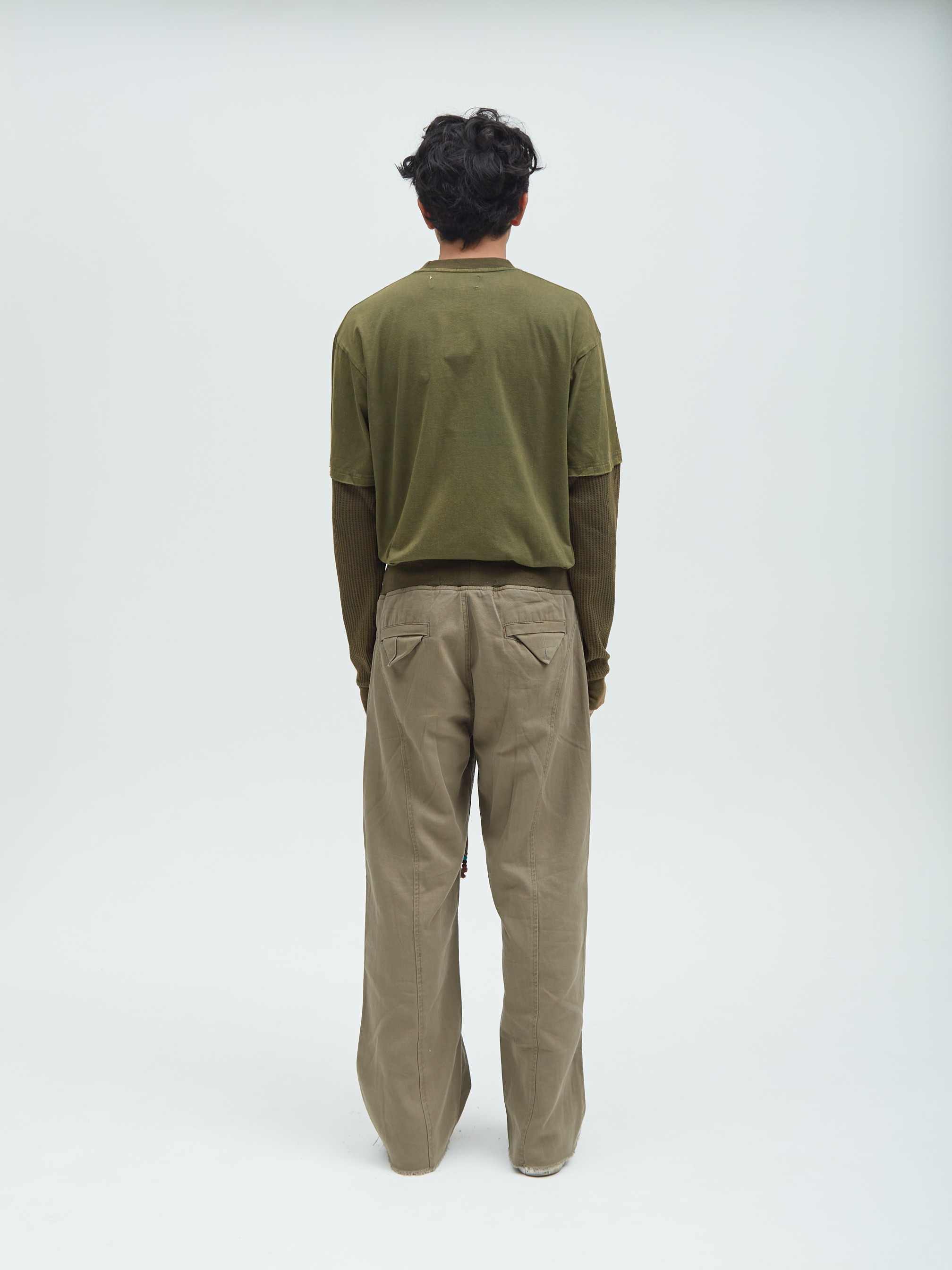 Relaxed Canvas Pants Olive