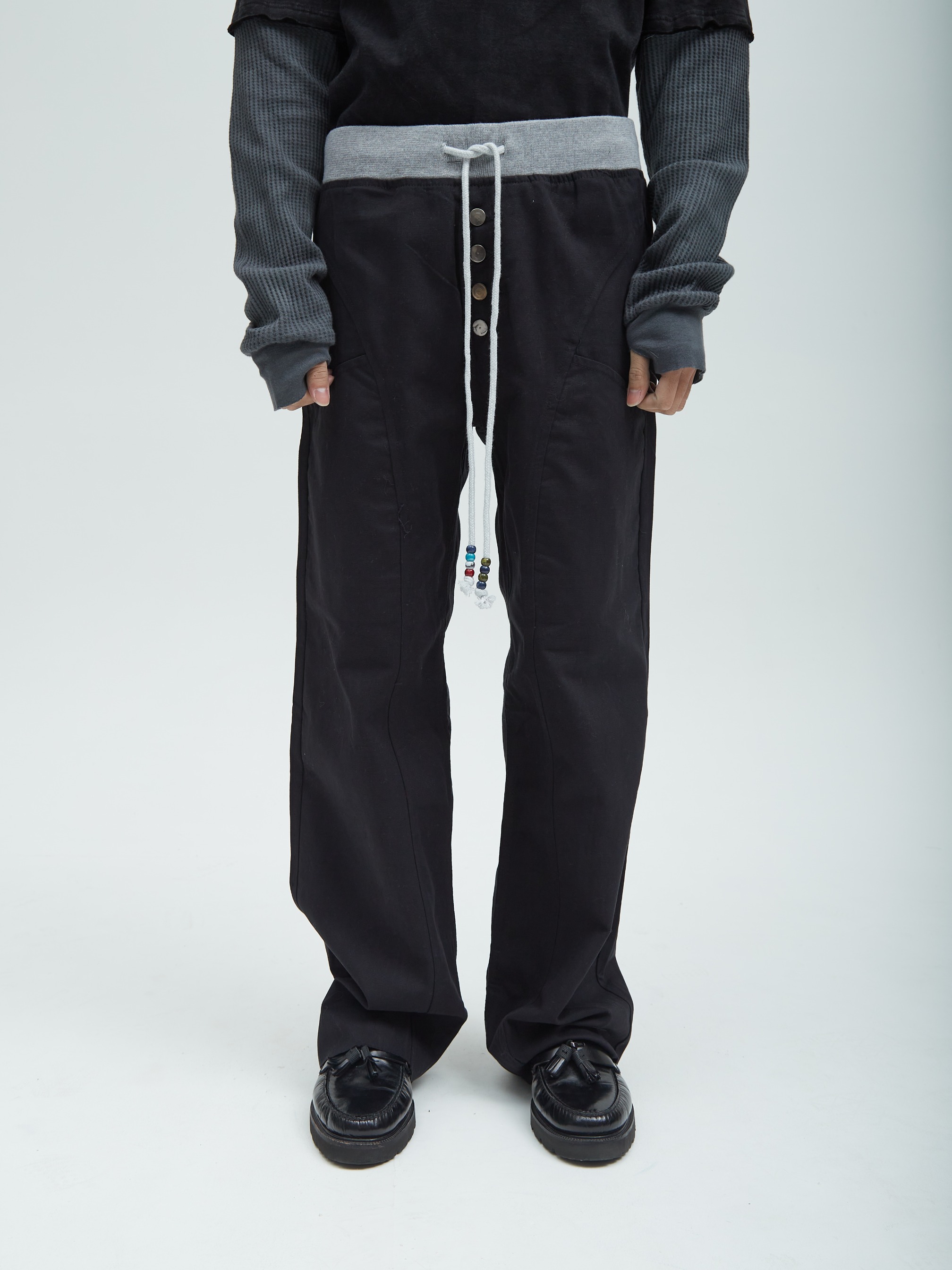 Relaxed Canvas Pants Black