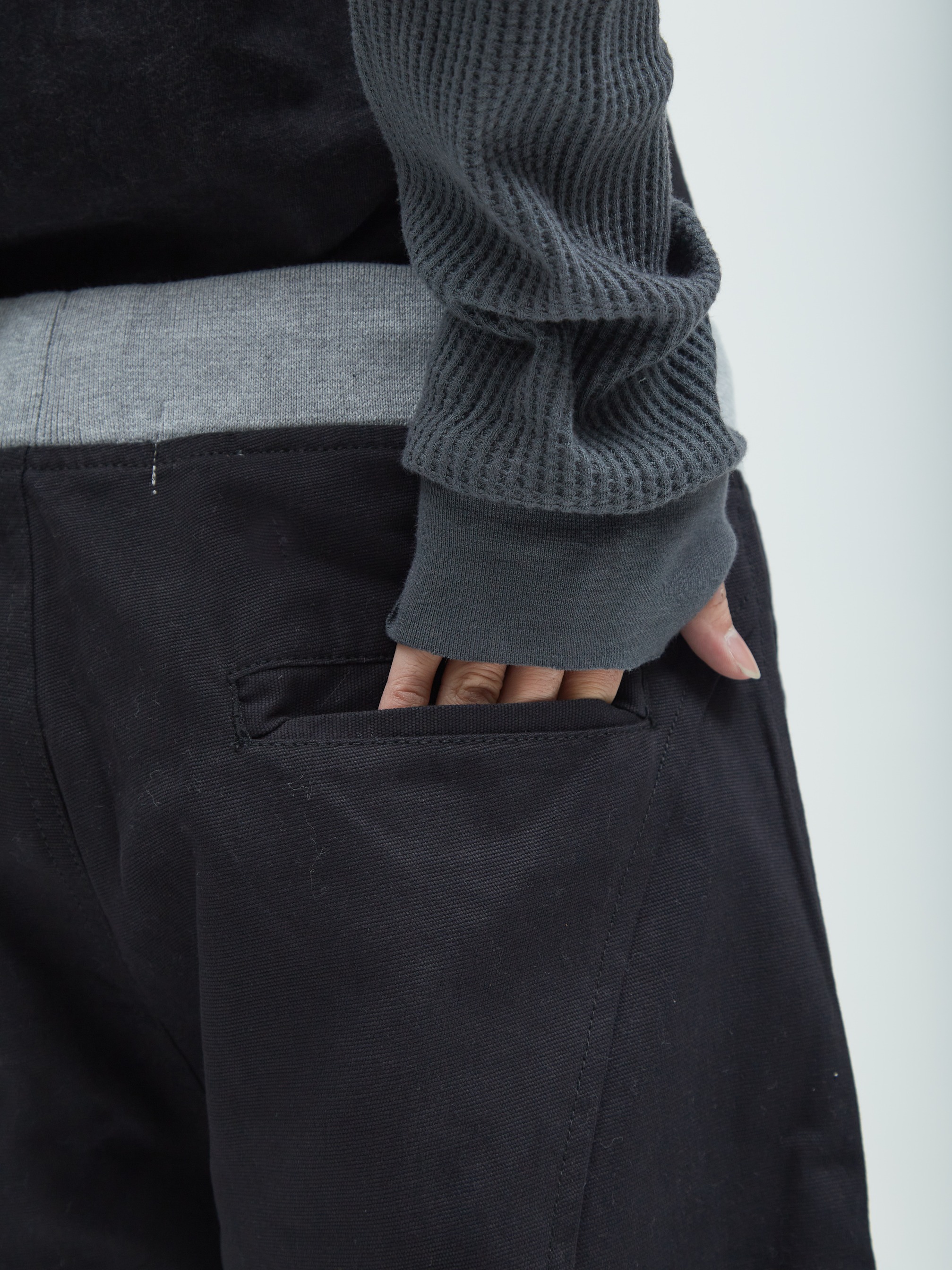 Relaxed Canvas Pants Black