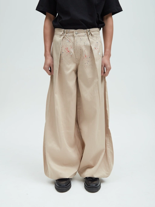 Image of Tobi Pants  Splatter Cream 