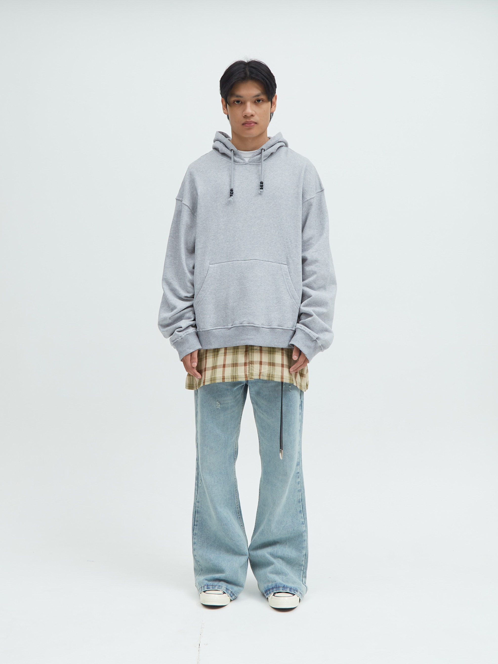 Hoodie Flannel Gray