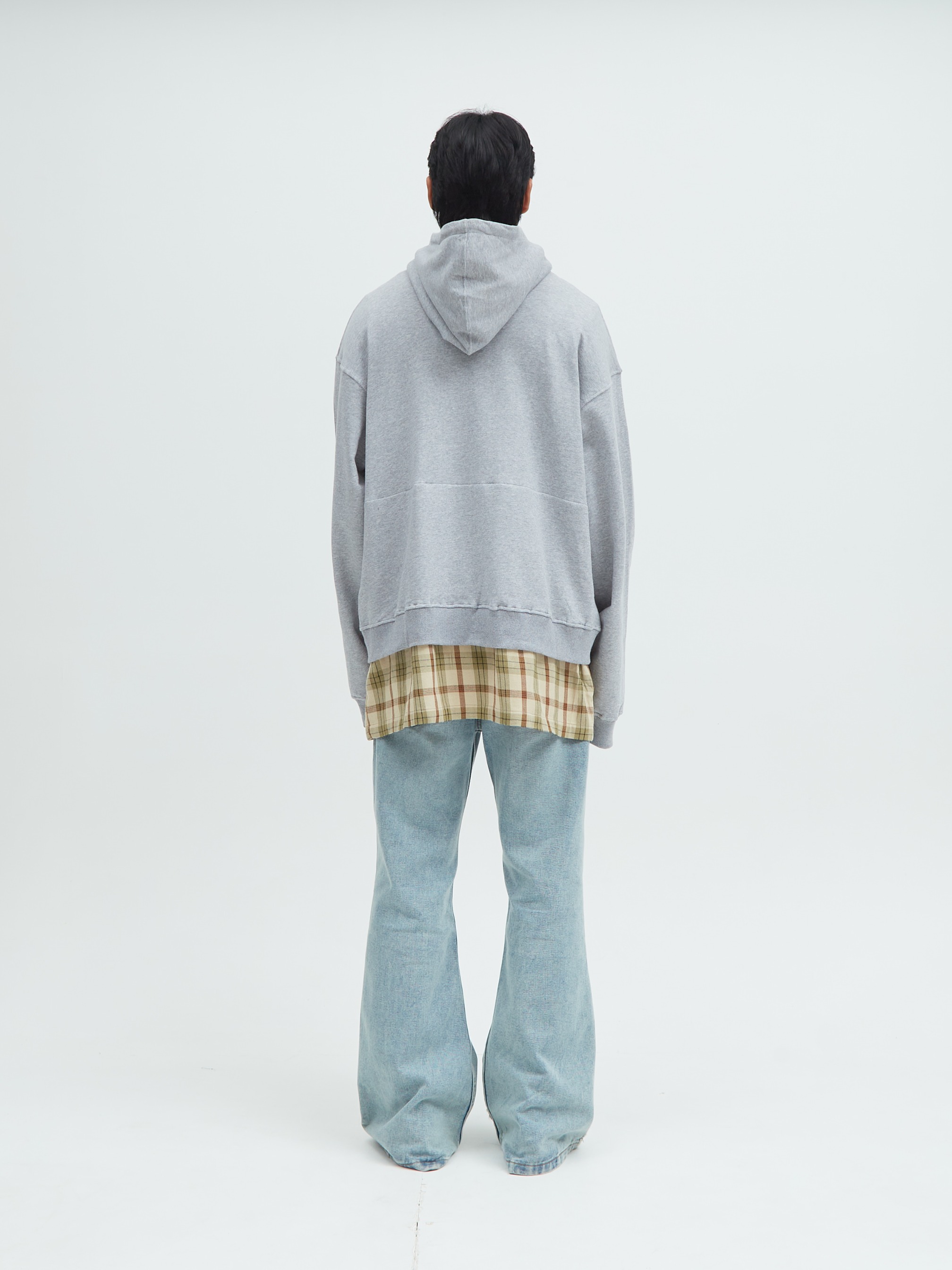 Hoodie Flannel Gray