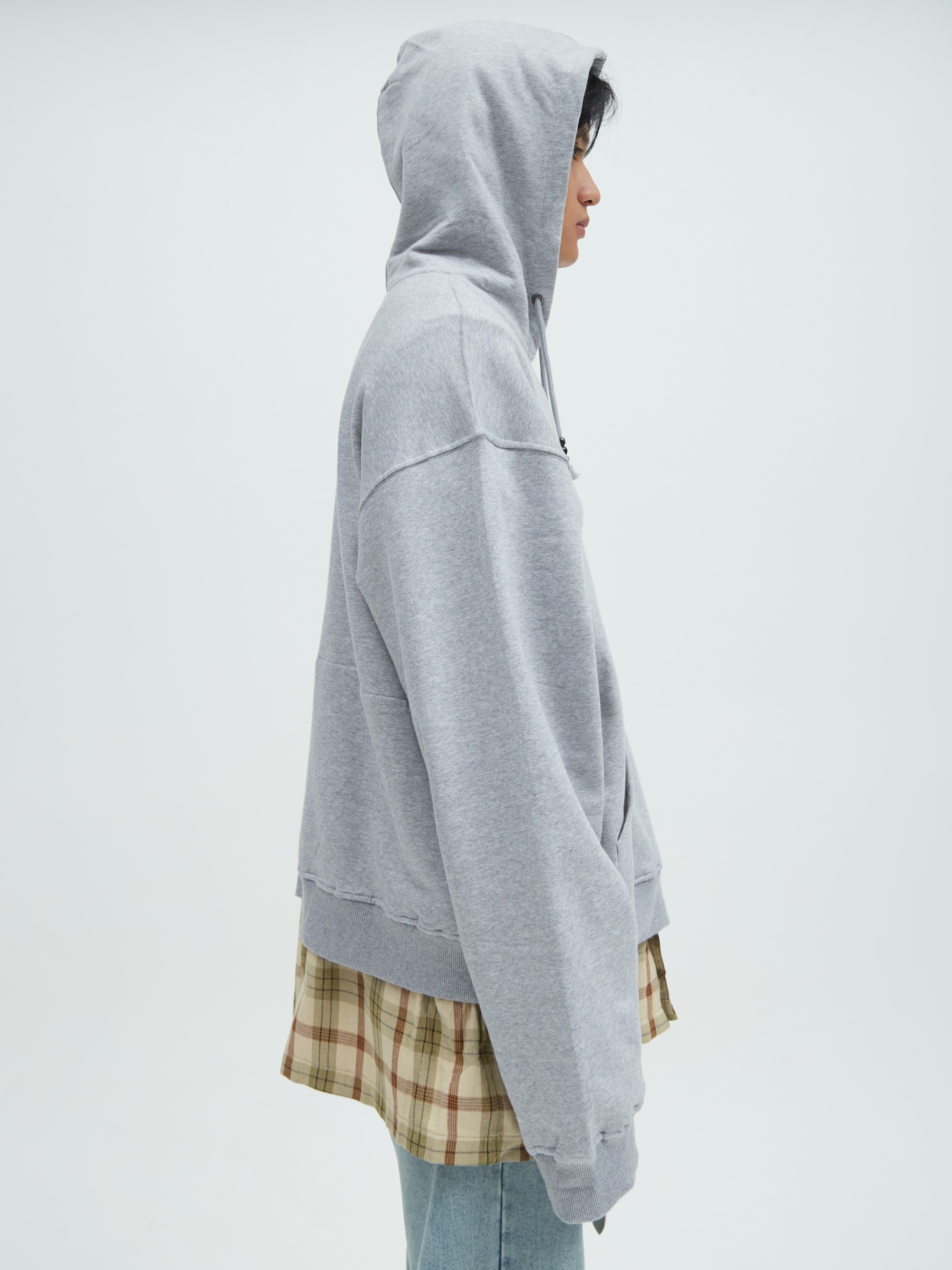 Hoodie Flannel Gray