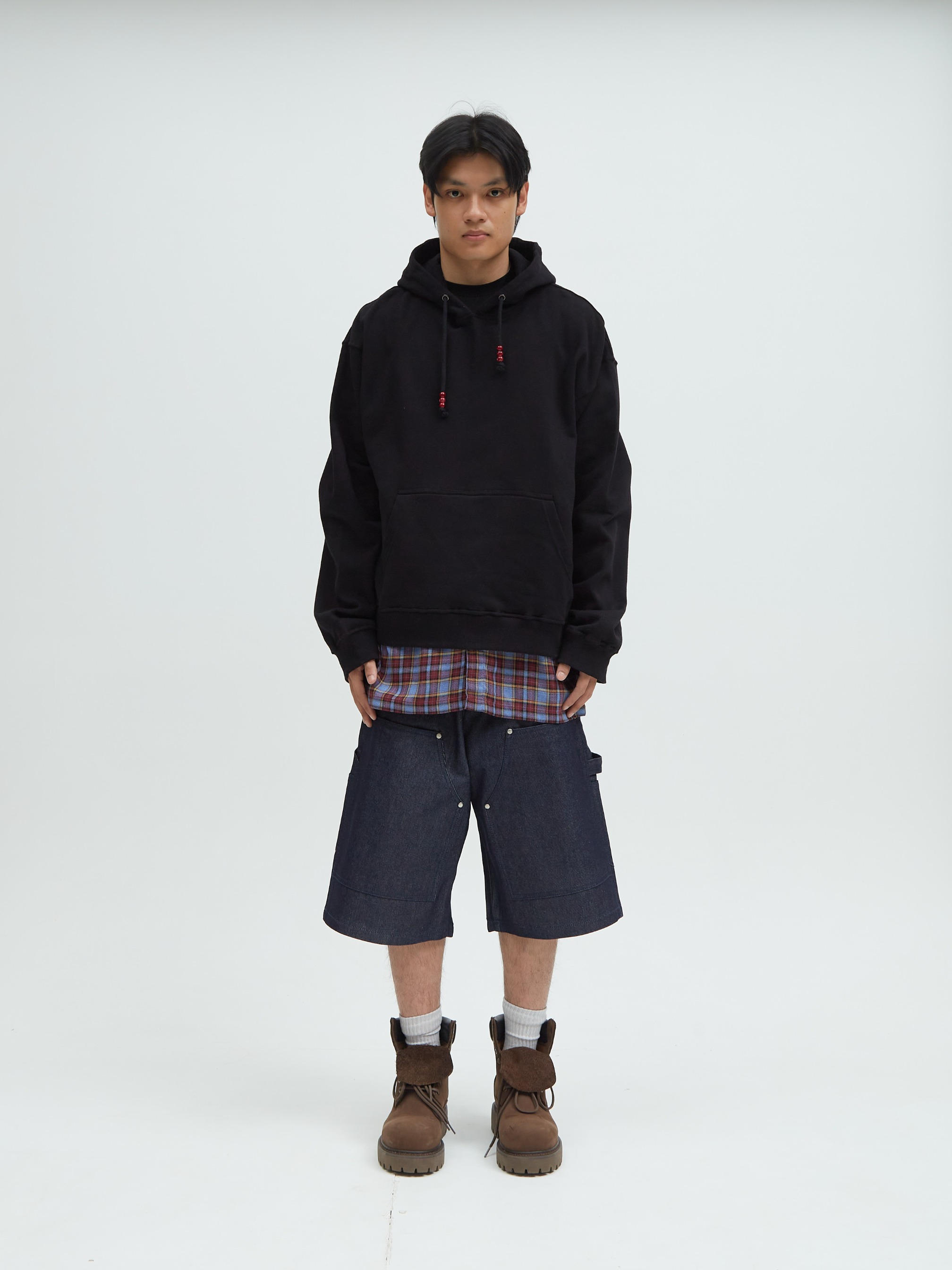 Hoodie Flannel Black