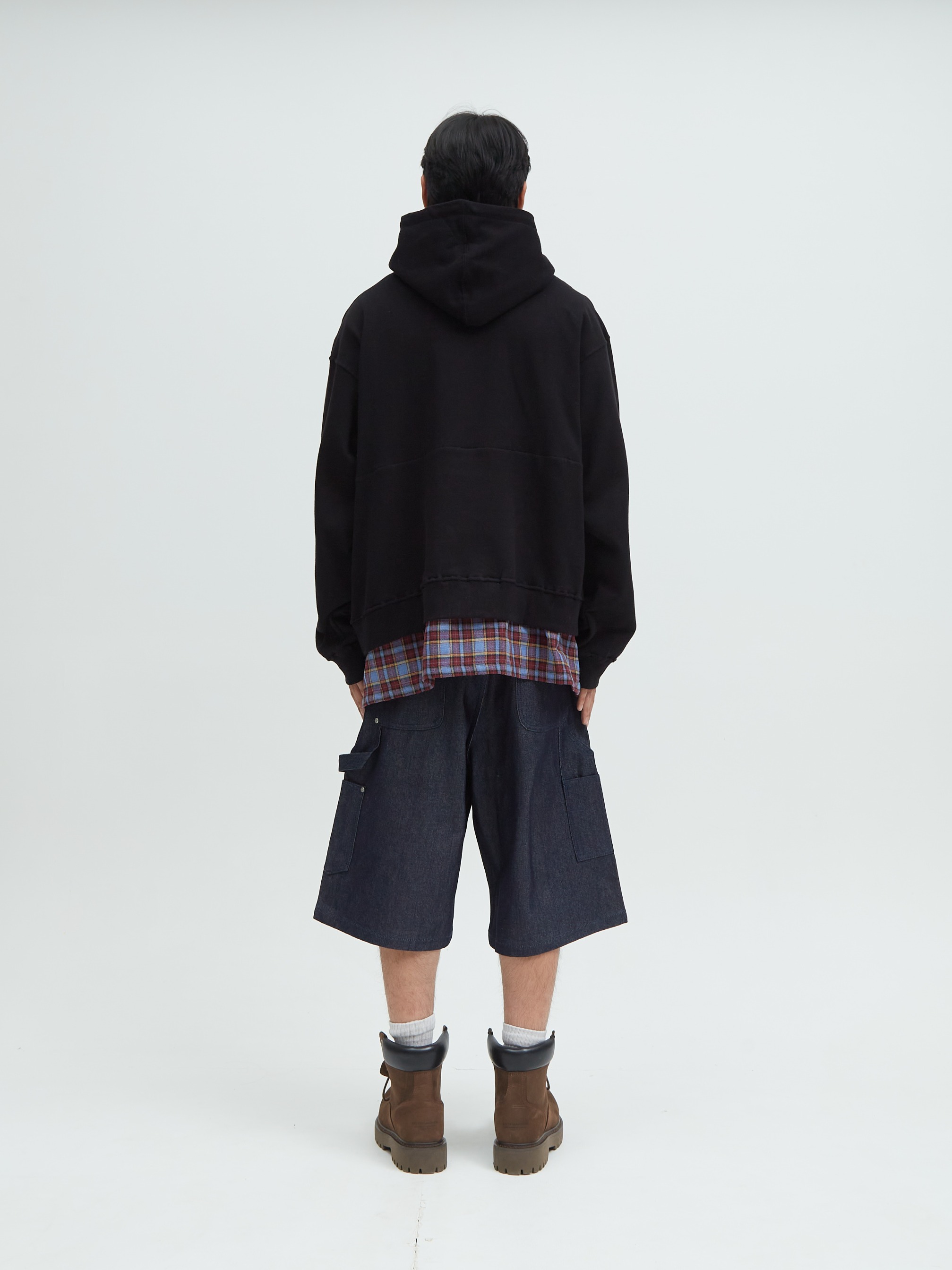 Hoodie Flannel Black