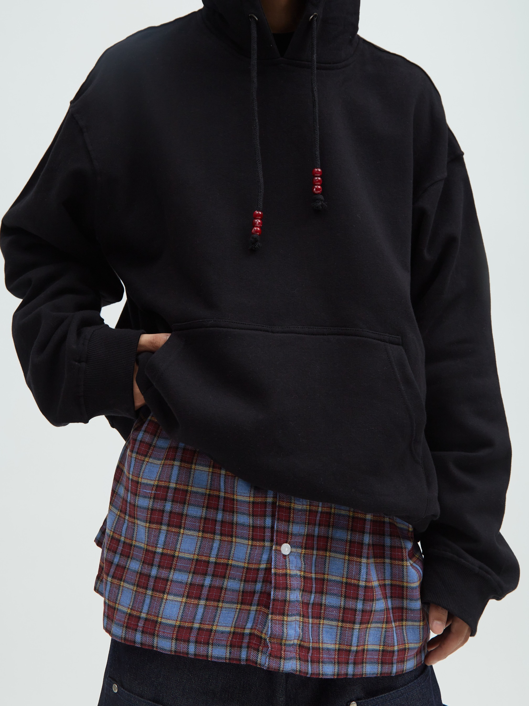 Hoodie Flannel Black