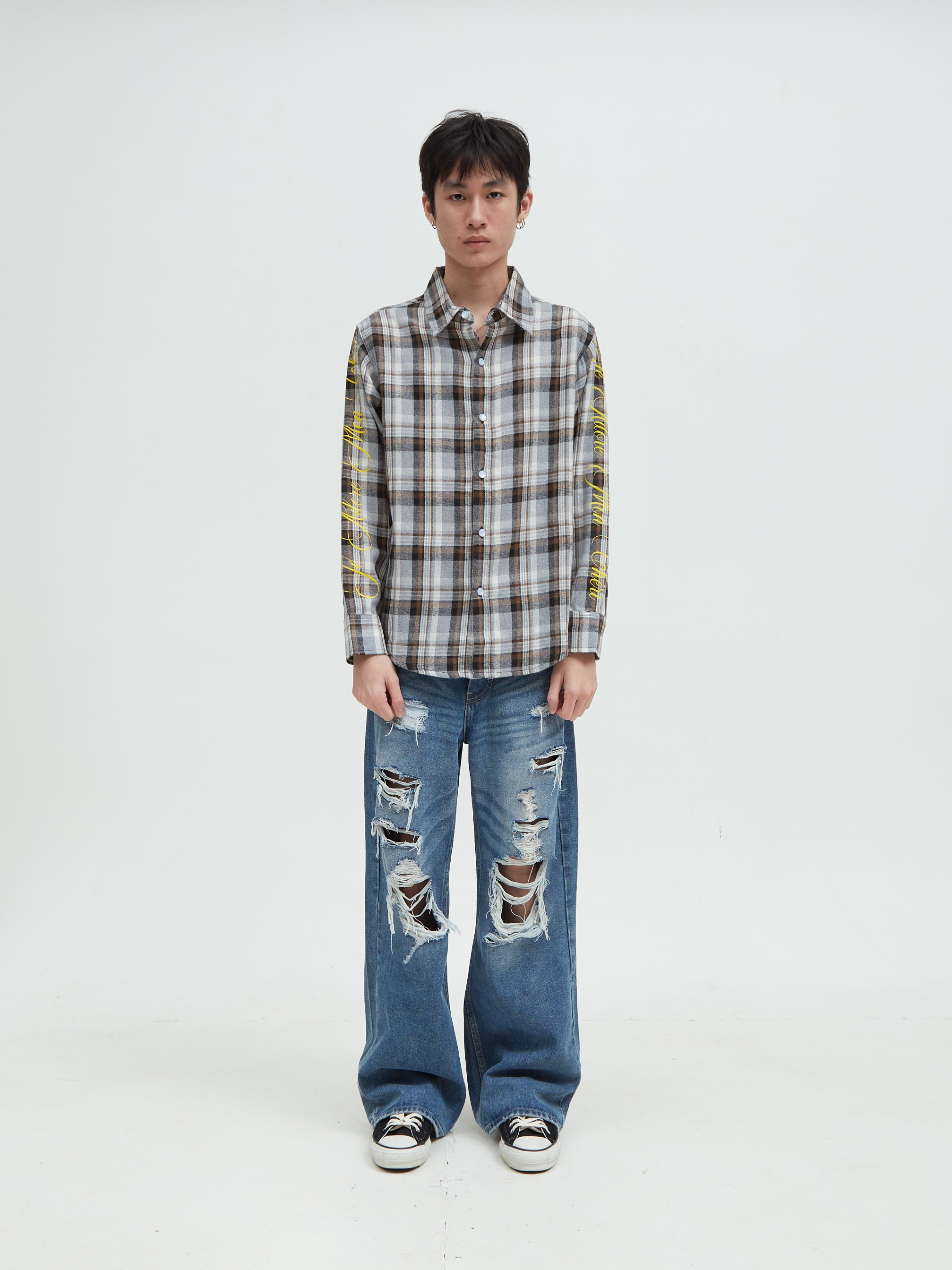 Printed Flannel Gray