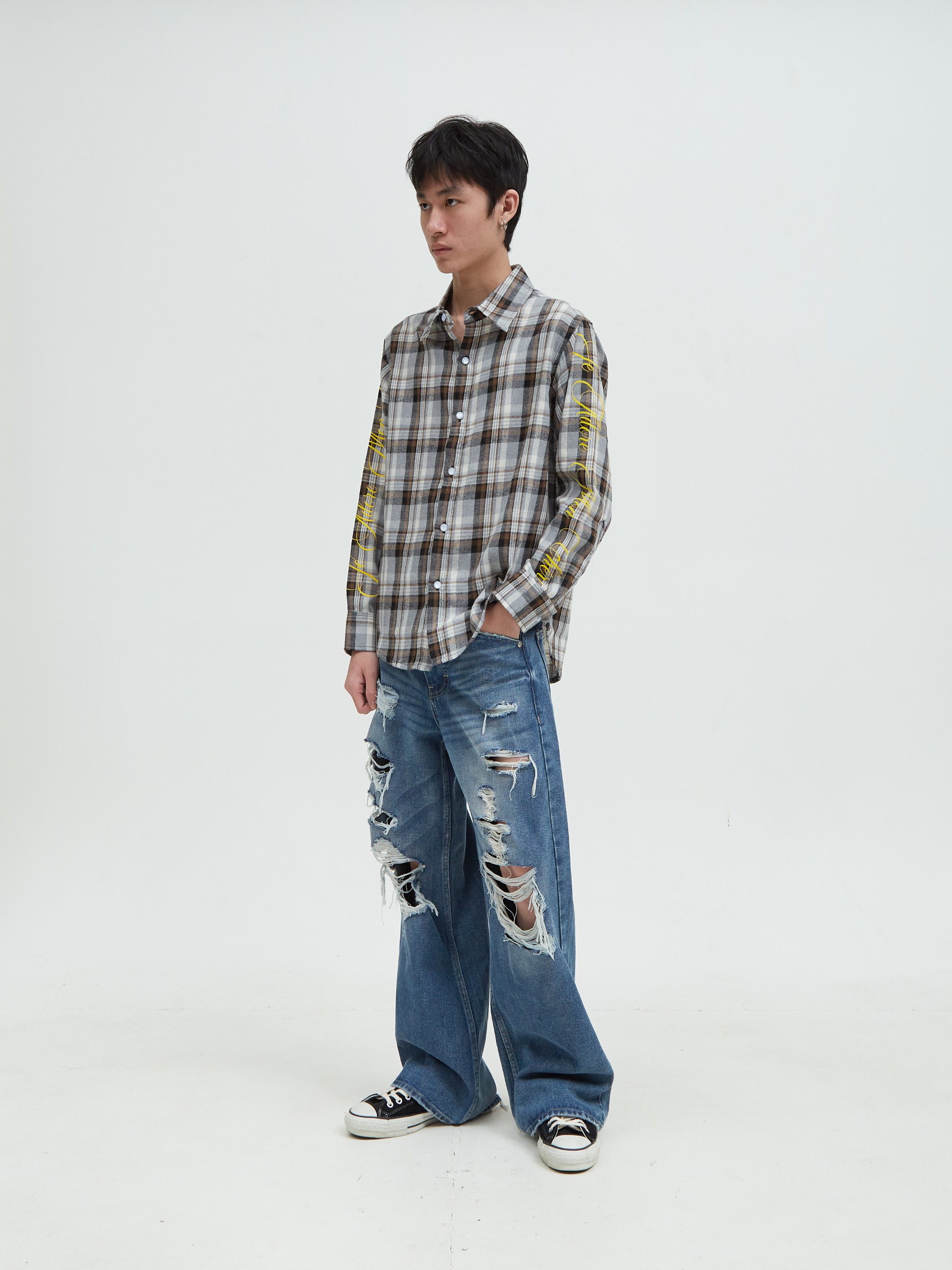 Printed Flannel Gray