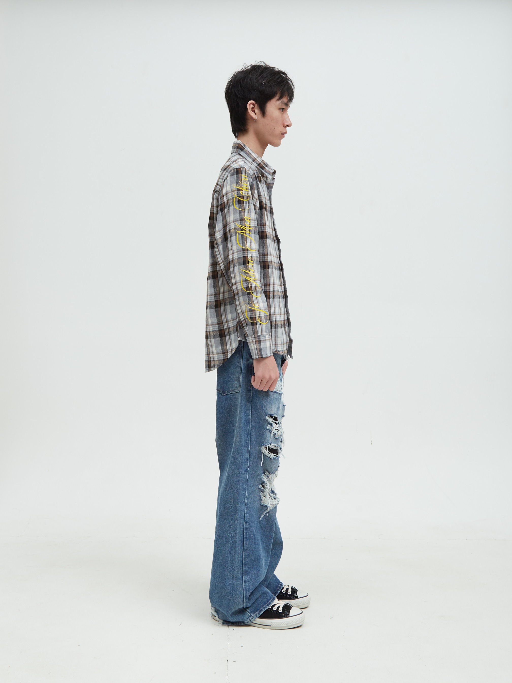 Printed Flannel Gray