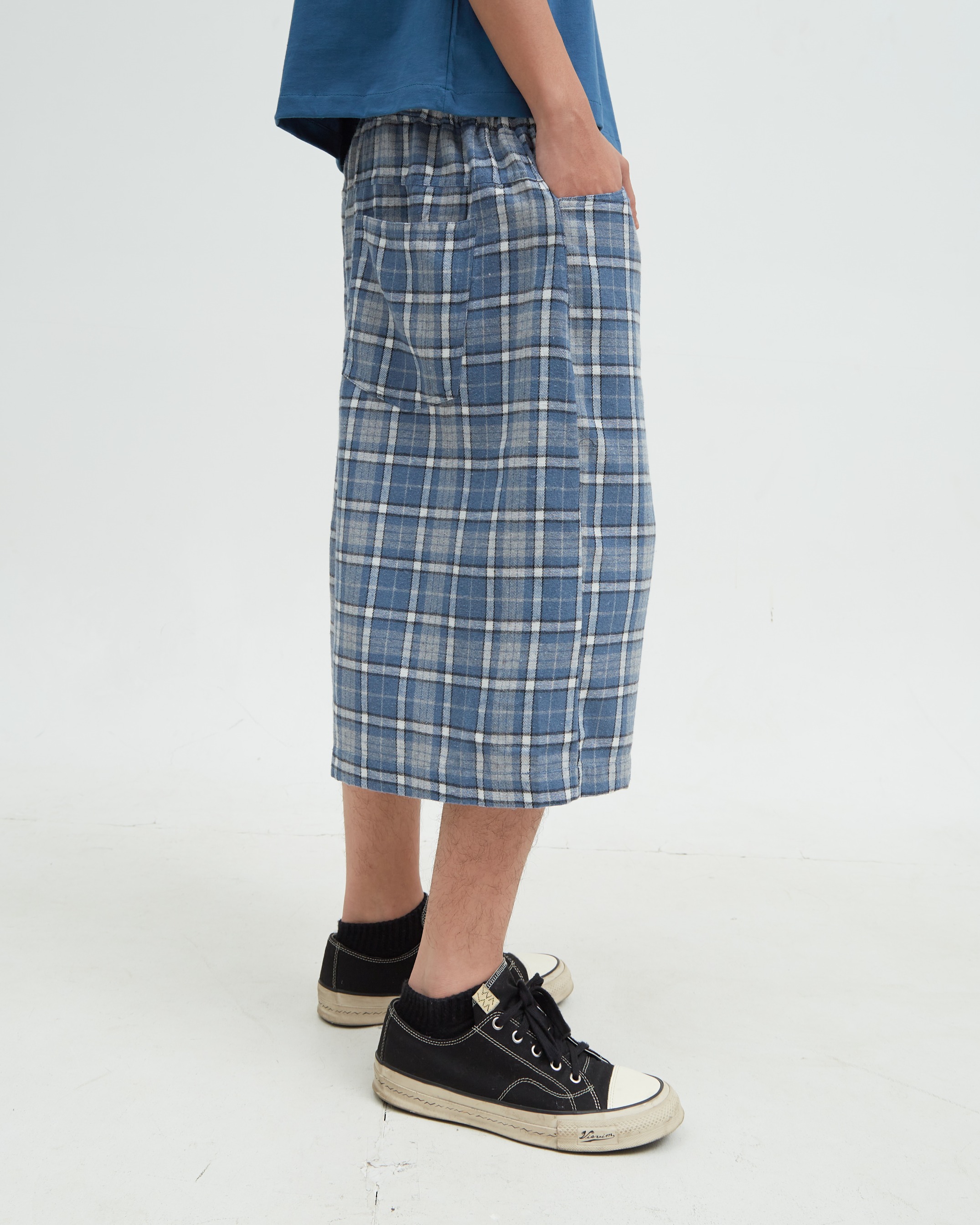 Flannel Short Blue