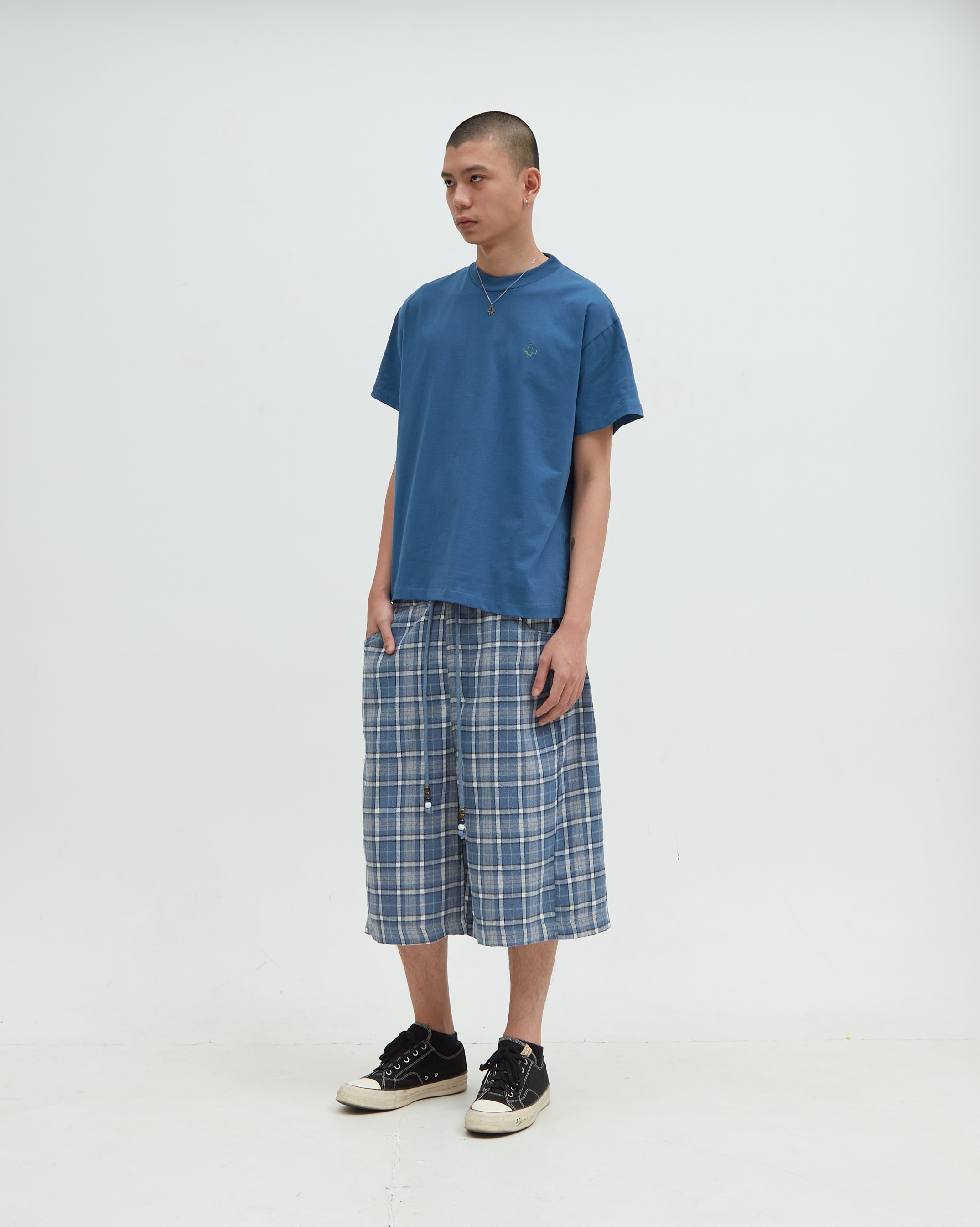 Flannel Short Blue