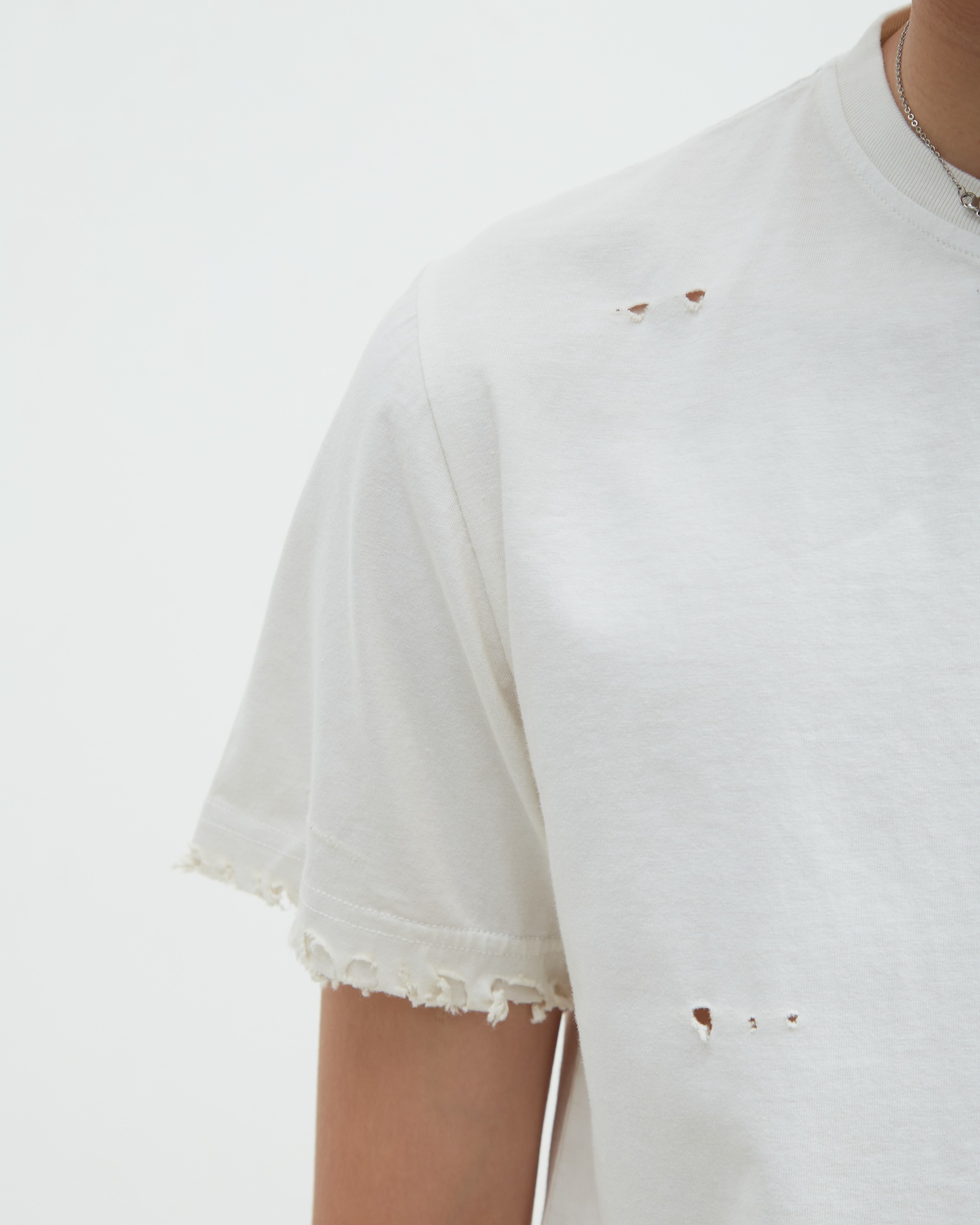 Distress Tee White