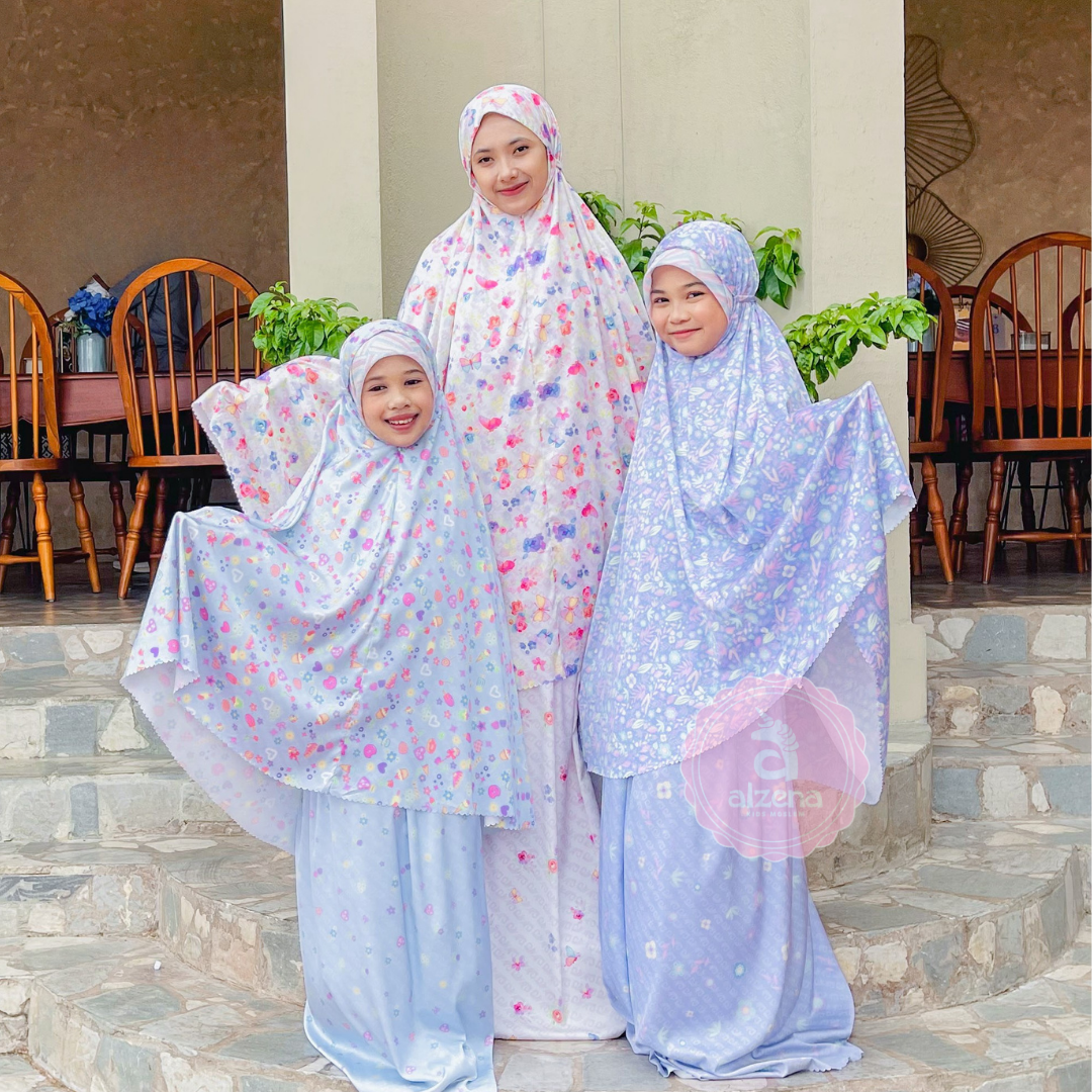𝐀𝐥𝐳𝐞𝐧𝐚 𝐊𝐢𝐝𝐬 - Mukena Anak Perempuan Bahan Armany Silk