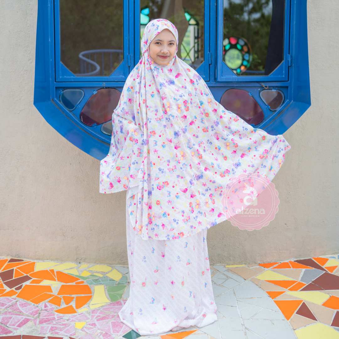 𝐀𝐥𝐳𝐞𝐧𝐚 𝐊𝐢𝐝𝐬 - Mukena Anak Perempuan Bahan Armany Silk