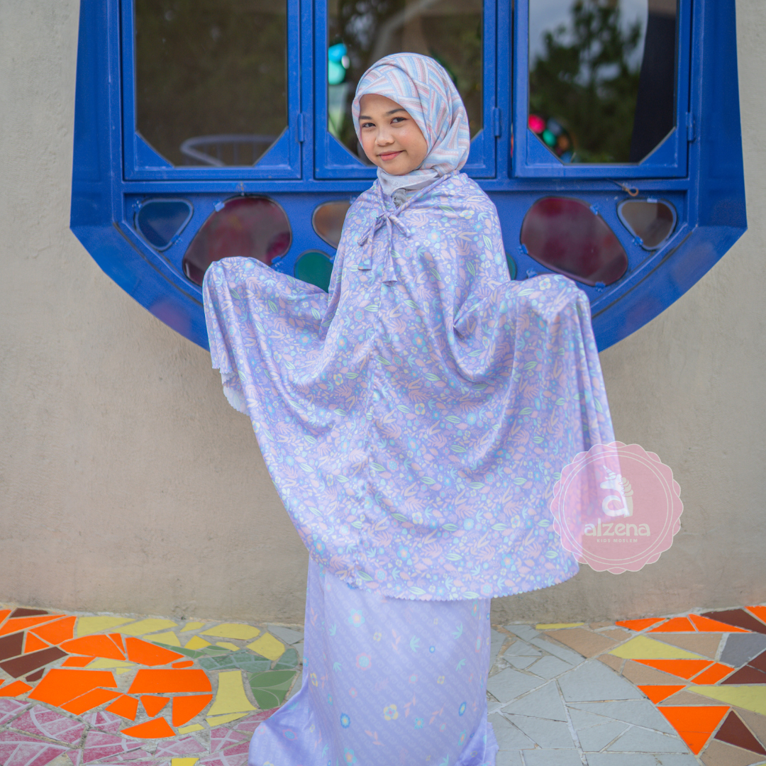 𝐀𝐥𝐳𝐞𝐧𝐚 𝐊𝐢𝐝𝐬 - Mukena Anak Perempuan Bahan Armany Silk