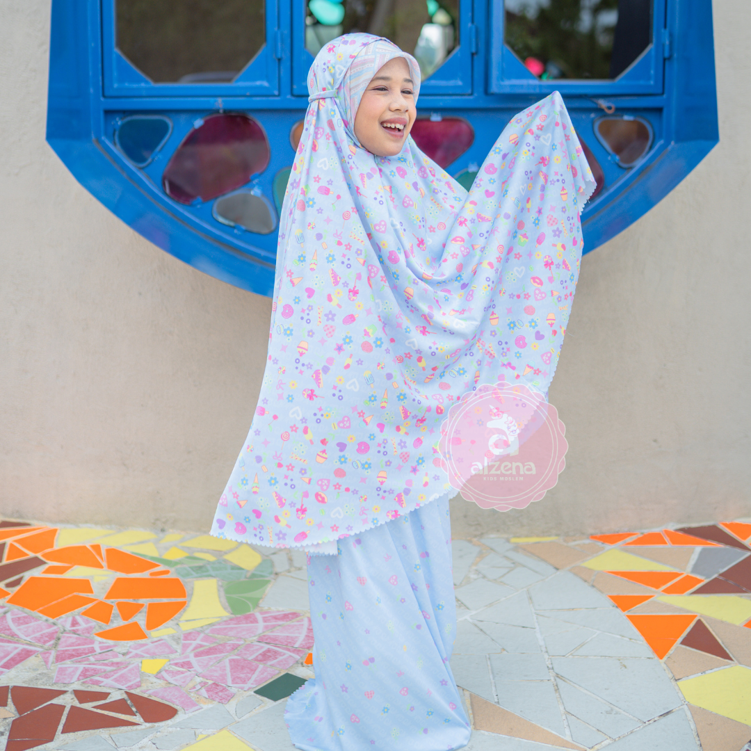 𝐀𝐥𝐳𝐞𝐧𝐚 𝐊𝐢𝐝𝐬 - Mukena Anak Perempuan Bahan Armany Silk