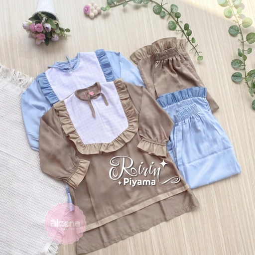 Image of Piyama Anak Perempuan Trendy 2026 Ririn | Setelan Tidur Anak Muslim Korean Style By Alzena Kids Moslem