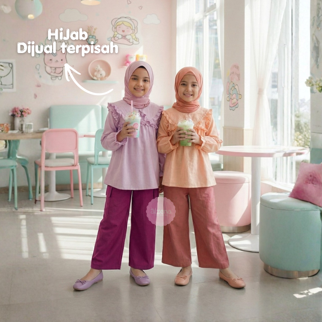 Setelan Baju Muslim Anak Perempuan Modern Cellin By Alzena Kids Moslem