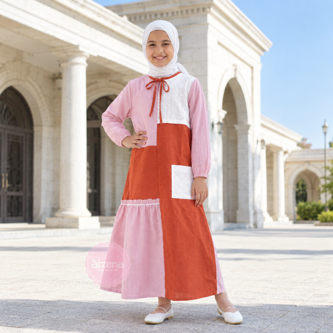 Gamis Anak Perempuan Rafani – Baju Muslim Anak Cantik & Nyaman By Alzena Kids Moslem