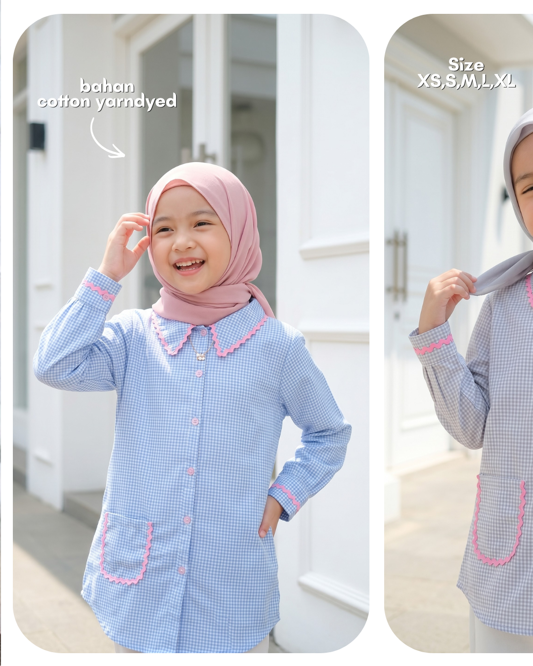 Tunik Muslim Anak Perempuan Kemeja Astya Series Premium By Alzena Kids Moslem