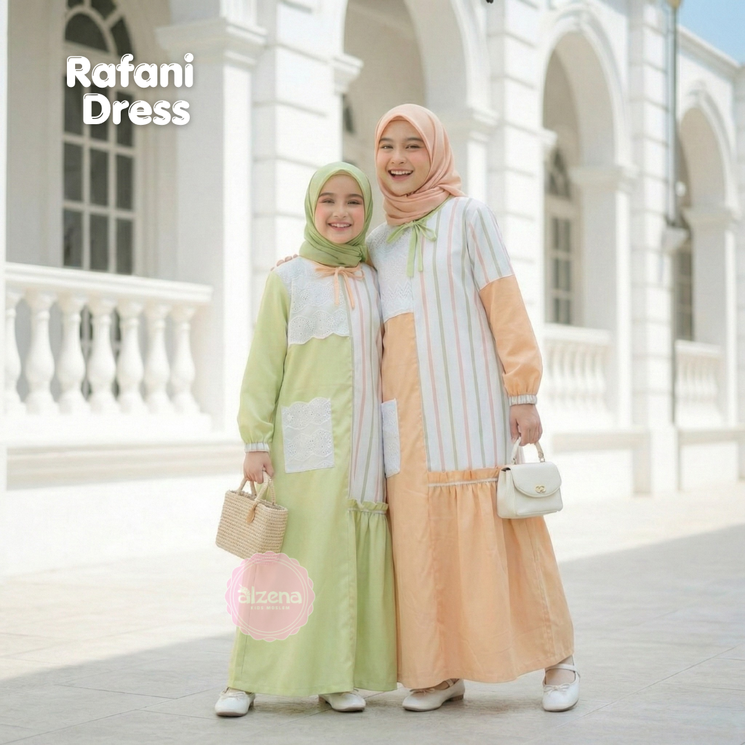 Set Gamis Anak Perempuan Rafani Dress Premium By Alzena Kids Moslem
