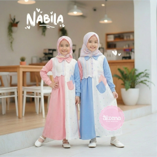 Image of Gamis Anak Perempuan Modern Nabila By Alzena Kids Moslem