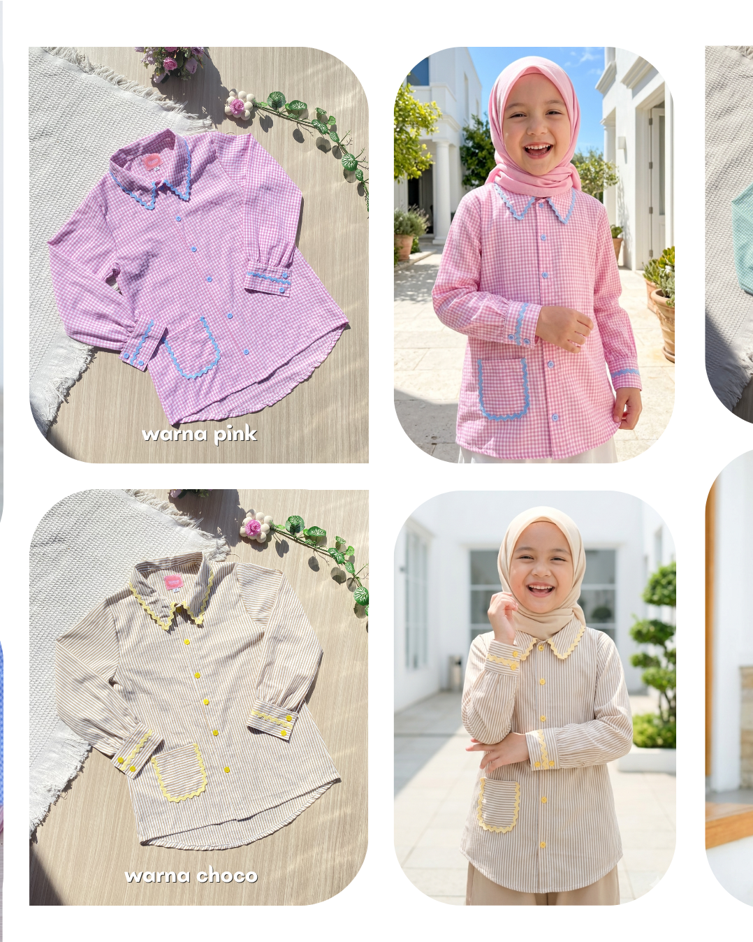 Tunik Muslim Anak Perempuan Kemeja Astya Series Premium By Alzena Kids Moslem