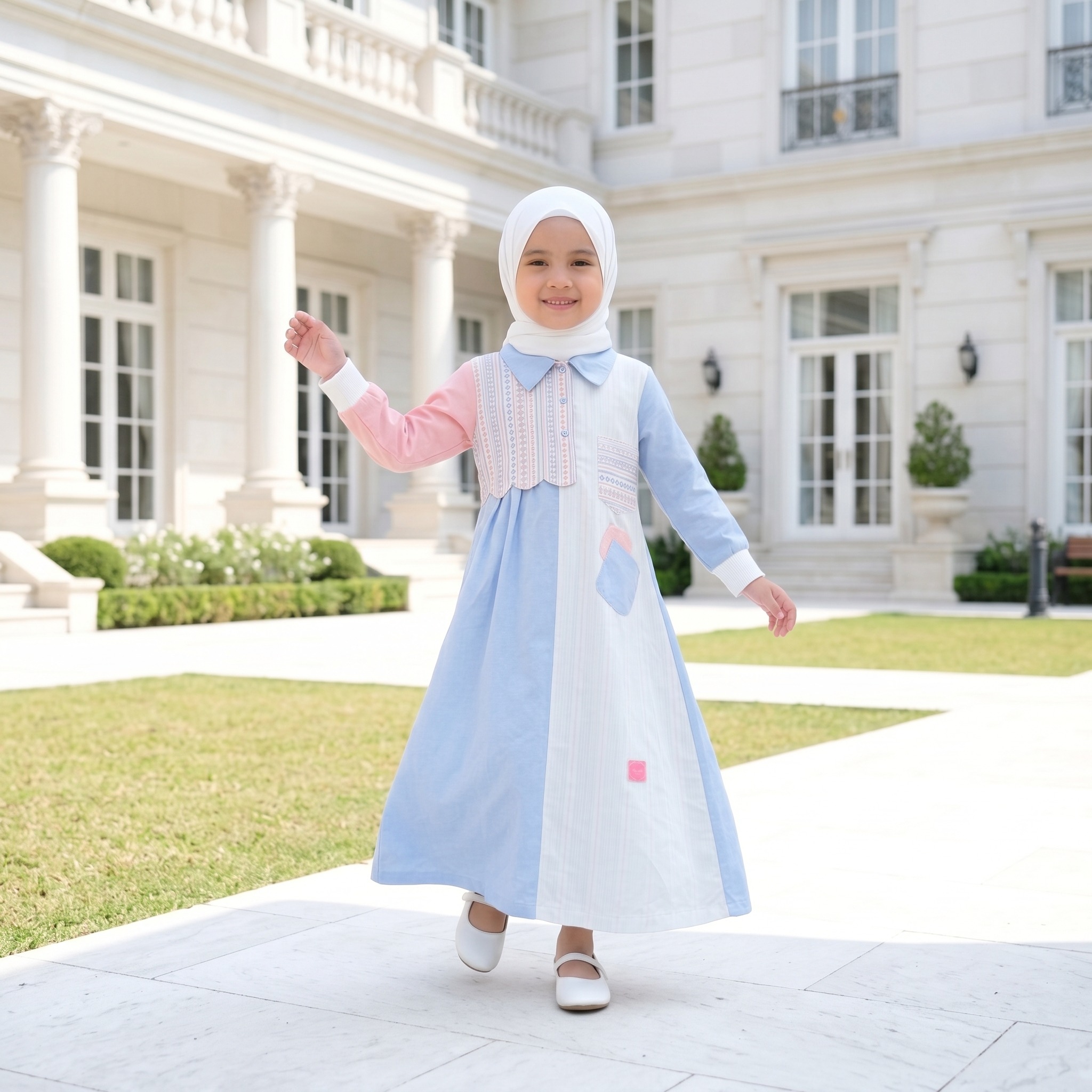 Gamis Anak Perempuan Modern Nabila New Series By Alzena Kids Moslem