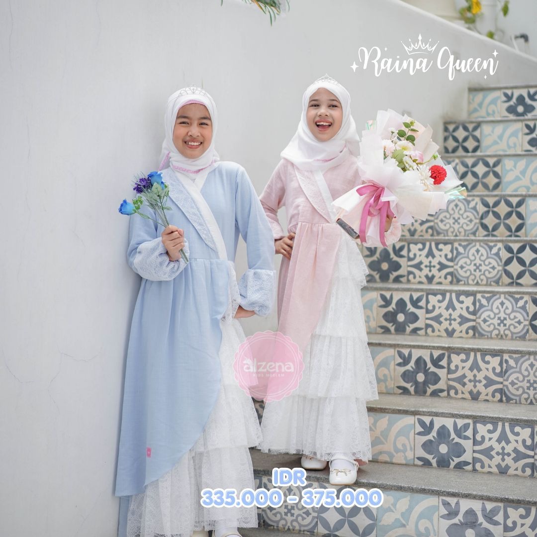 Pre Order Baju Raya Anak Muslim 2026 | Raya Series Raina Queen By Alzena Kids Moslem