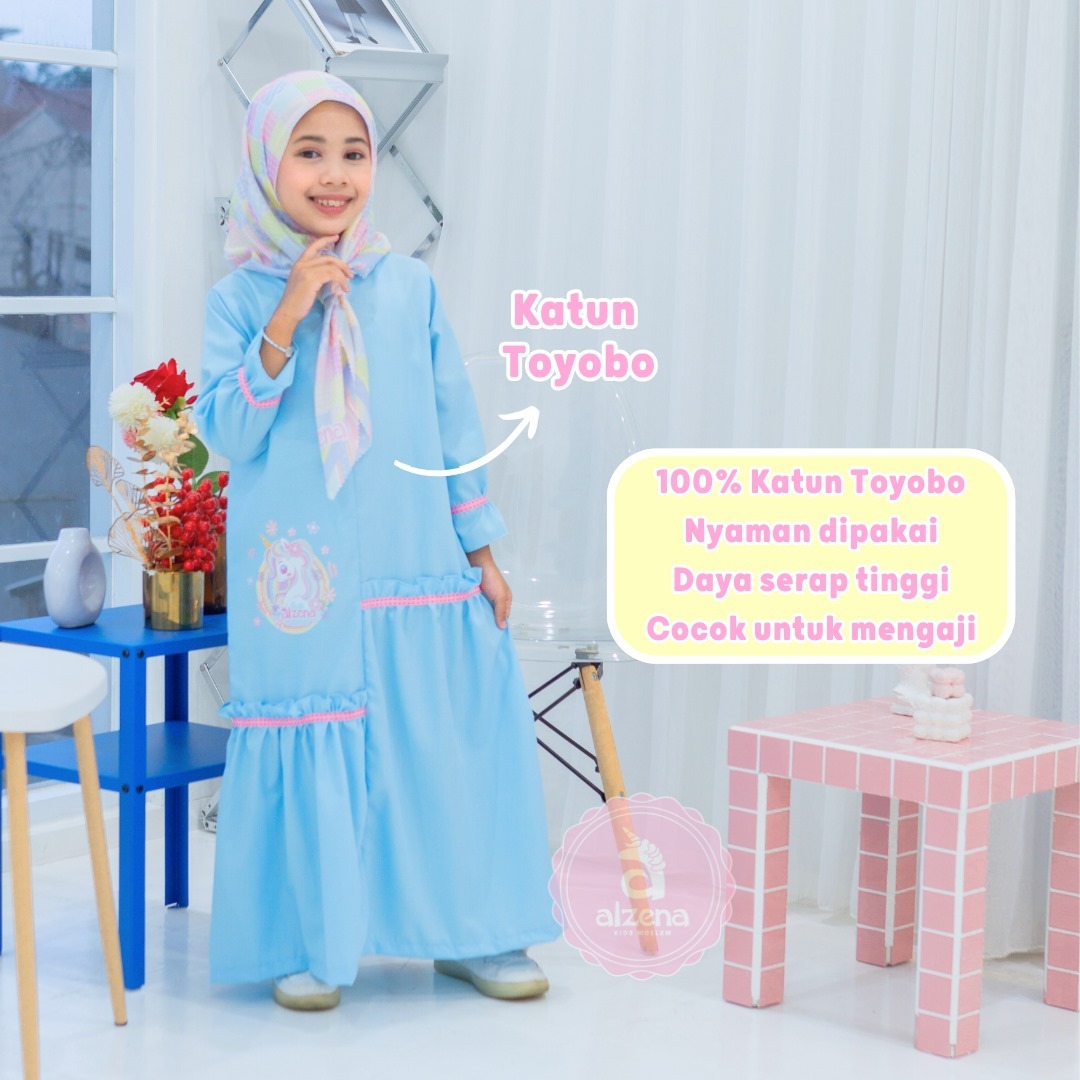 Dress Anak Perempuan Dress Daily Unicorn By Alzena Kids Moslem