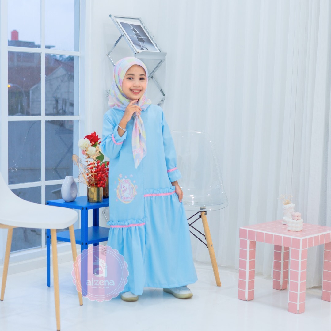 Dress Anak Perempuan Dress Daily Unicorn By Alzena Kids Moslem
