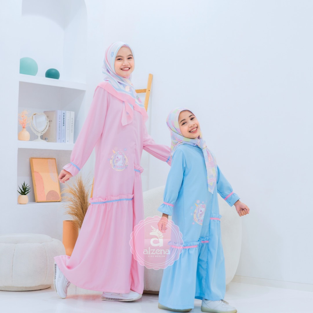 Dress Anak Perempuan Dress Daily Unicorn By Alzena Kids Moslem