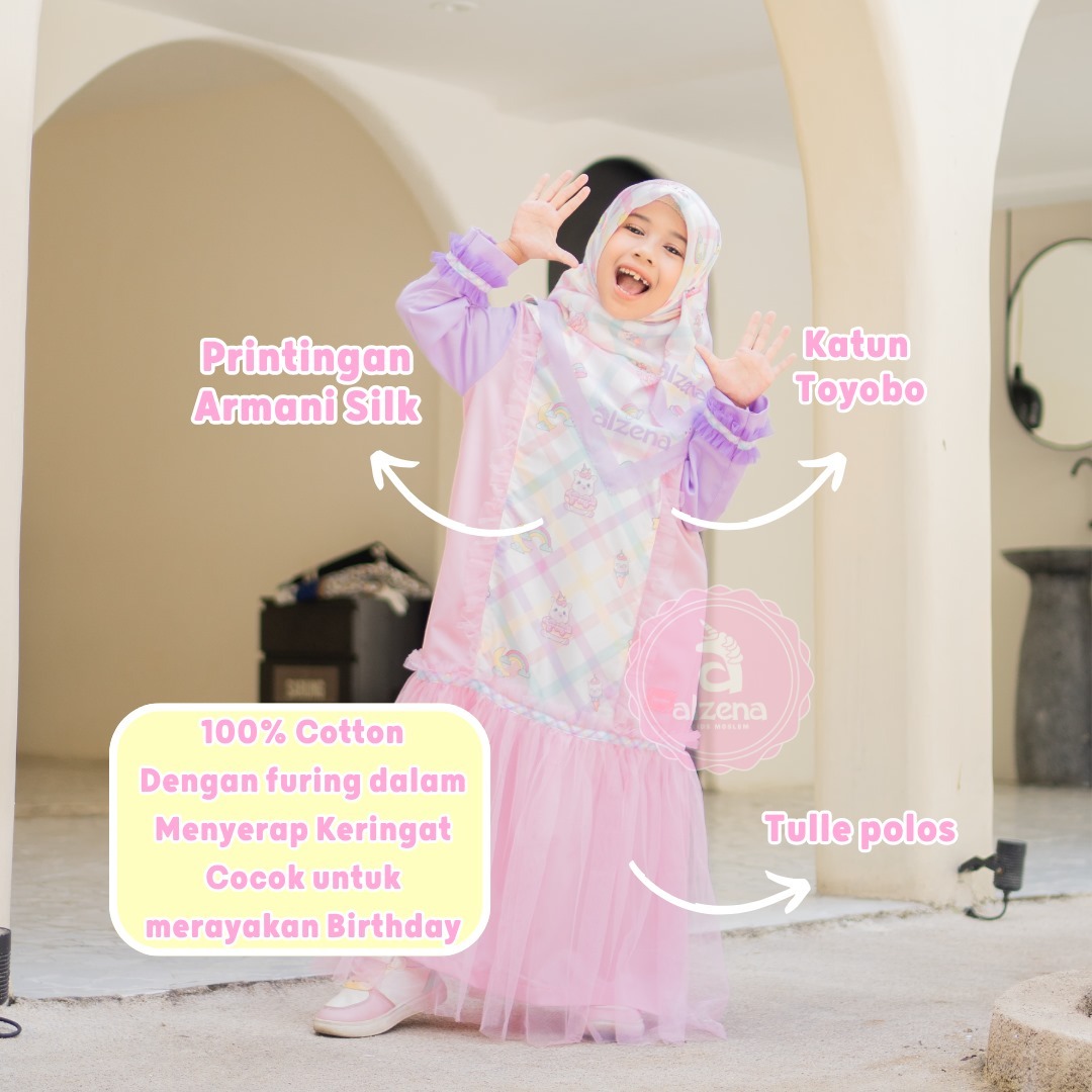 Baju Muslim Anak Perempuan Regina By Alzena KIds Moslem
