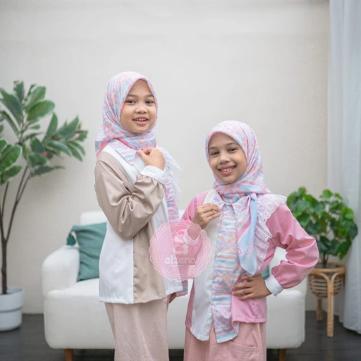 Image of 𝐀𝐥𝐳𝐞𝐧𝐚 𝐊𝐢𝐝𝐬 - Atasan Kemeja Anak Perempuan Elvina Series