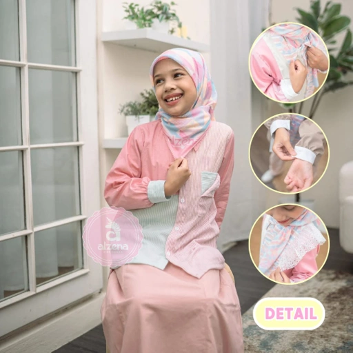 Image of 𝐀𝐥𝐳𝐞𝐧𝐚 𝐊𝐢𝐝𝐬 - Atasan Kemeja Anak Perempuan Fiora Series