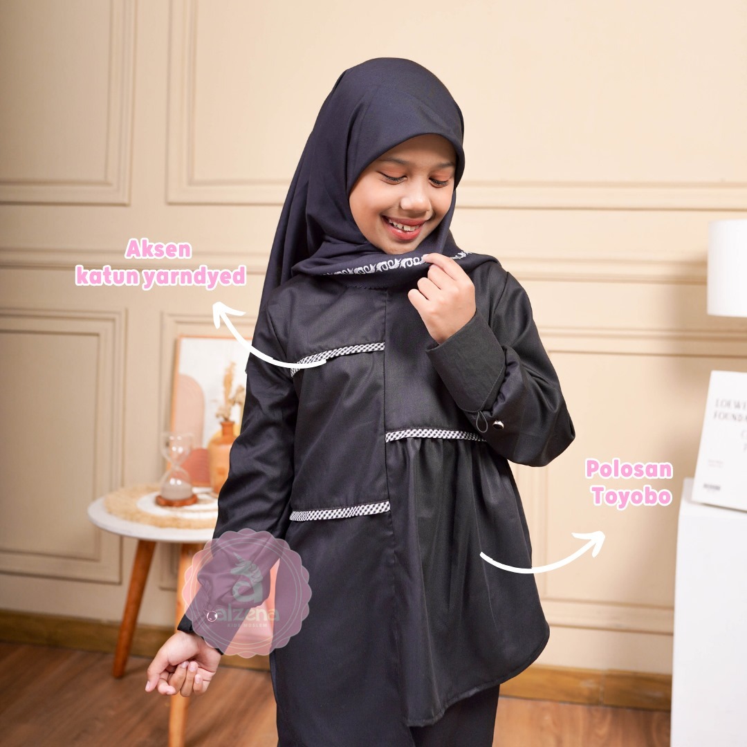 Baju Manasik Haji Setelan Anak Perempuan Hajj Series Nafisa One Set by Alzena Kids Moslem