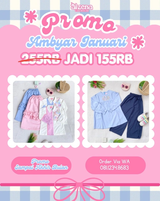 Image of Promo Ambyar Januari Baju Muslim Anak Perempuan - Alzena Kids Moslem