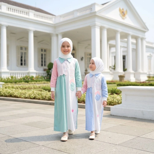 Gamis Anak Perempuan Modern Nabila New Series By Alzena Kids Moslem