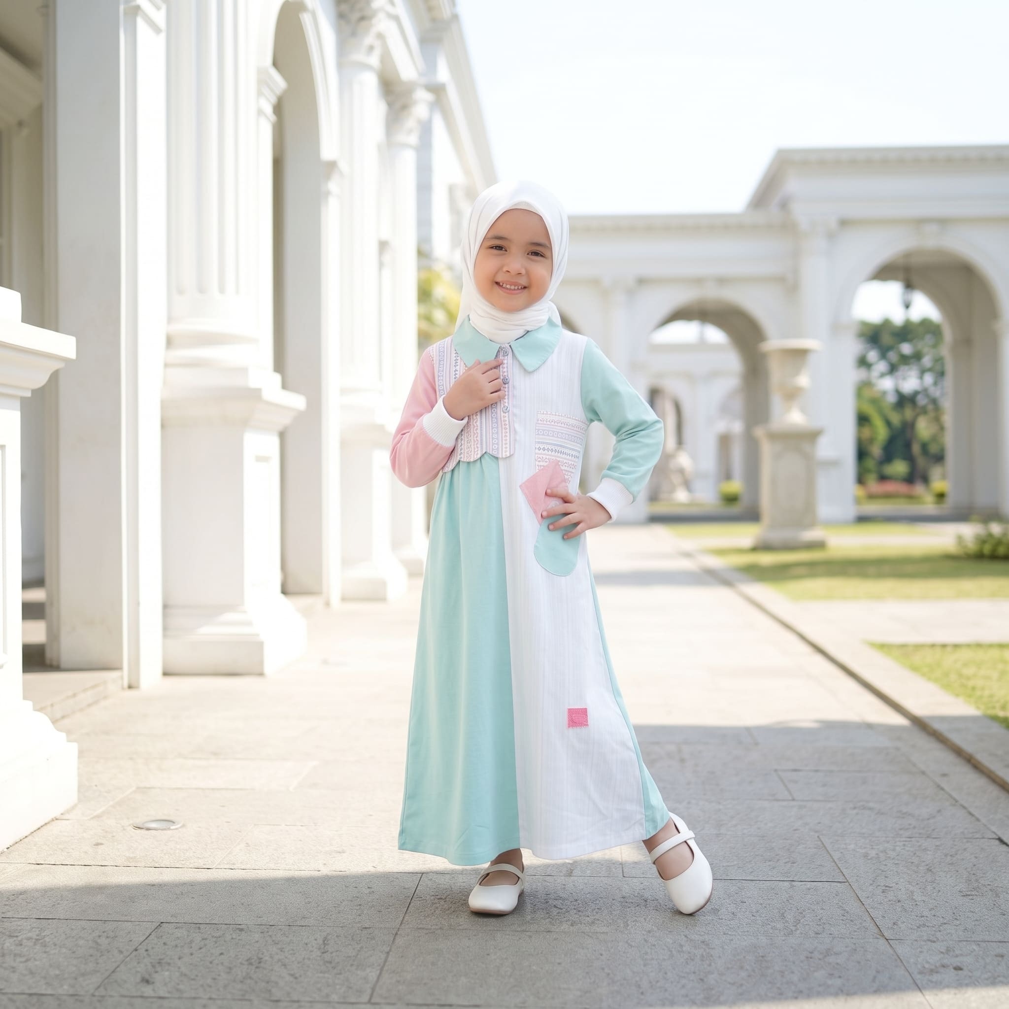 Gamis Anak Perempuan Modern Nabila New Series By Alzena Kids Moslem