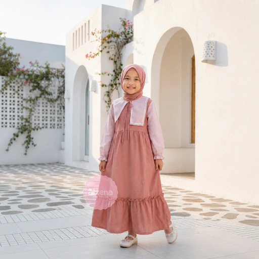 Image of Gamis Anak Perempuan Premium Pastel Series Karin By Alzena Kids Moslem