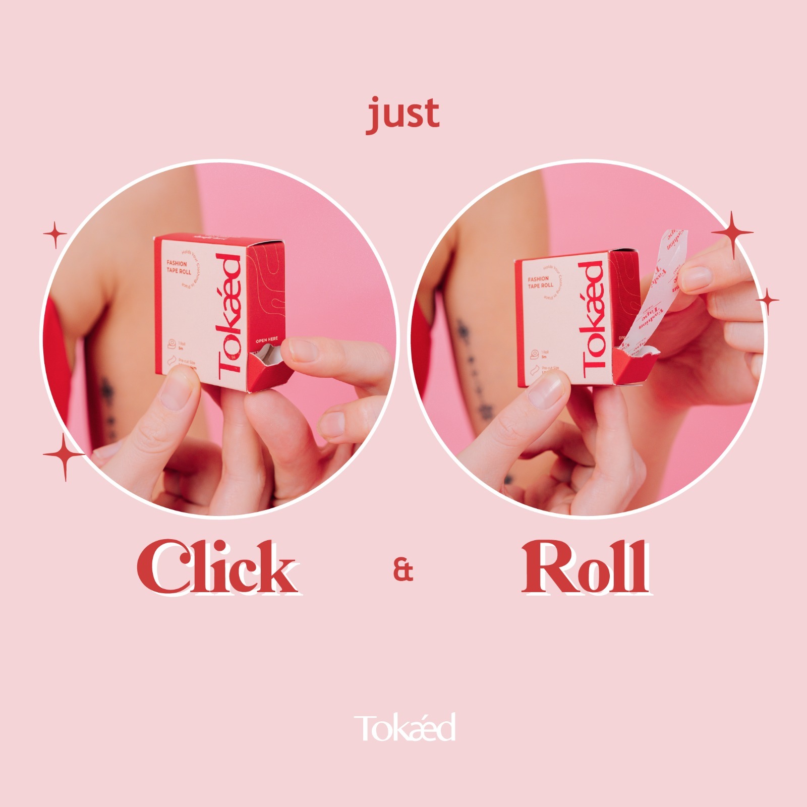 TOKAED Fashion Tape | Double Tip Baju Solatip Safety Tape