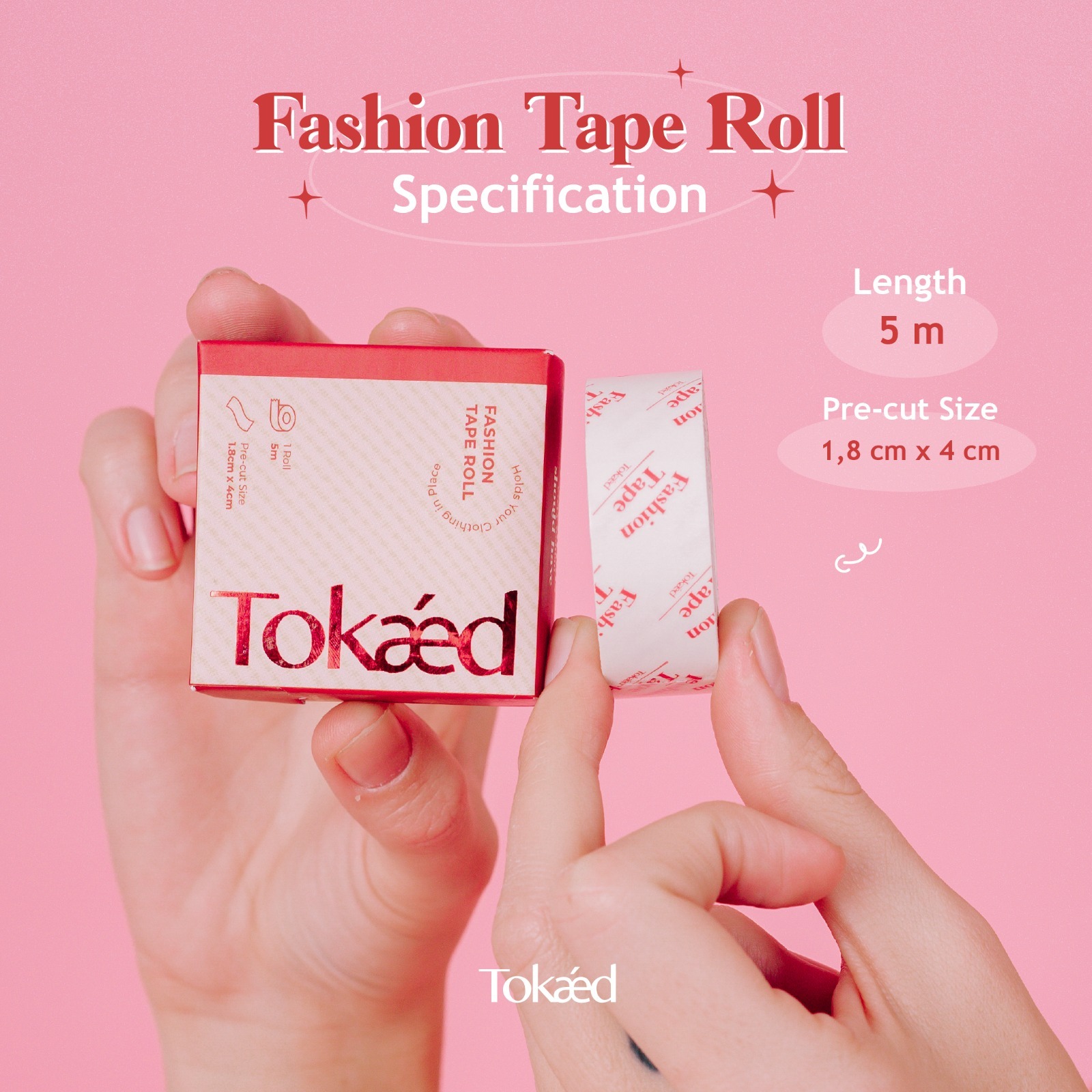 TOKAED Fashion Tape | Double Tip Baju Solatip Safety Tape