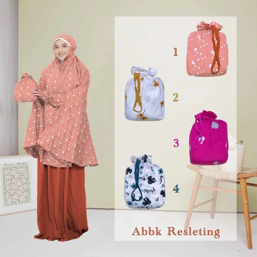 Image of Mukena Atas-bawah Banjar Motif Resleting